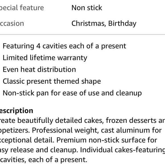 Christmas & Birthday non-stick present pan - Picture 9 of 9